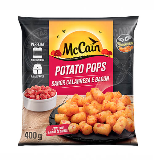 McCain Potato Pops sabor calabresa e bacon